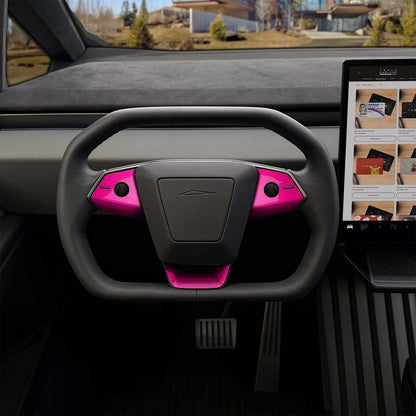 KPMF Momentum Pink Tesla Steering Wheel Trim Decal Kit (3pcs) | Cybertruck