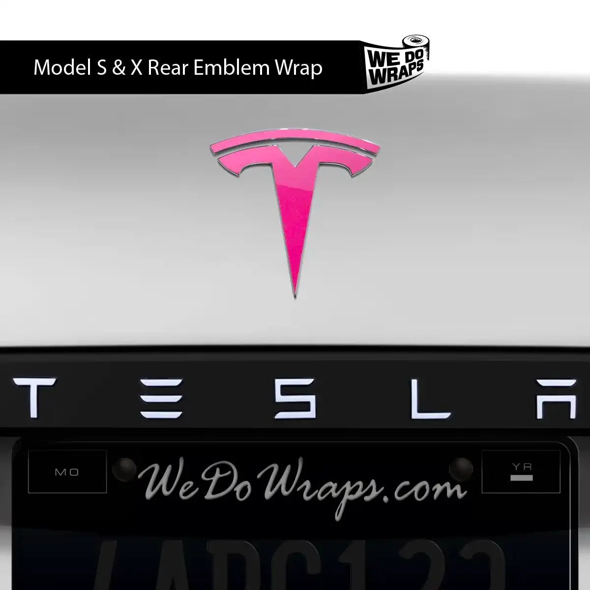 KPMF Gloss Momentum Pink Tesla Emblem Decals (Front + Back) | Model X