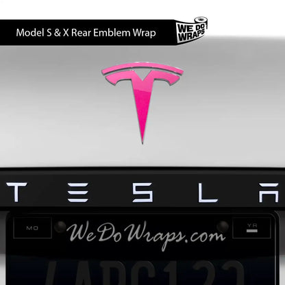 KPMF Gloss Momentum Pink Tesla Emblem Decals (Front + Back) | Model X