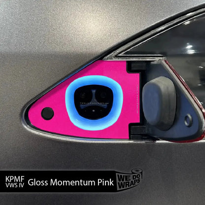 KPMF Gloss Momentum Pink Tesla Charge Port Wrap | Model X