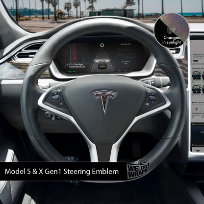 KPMF Morpheus Black Tesla Steering Wheel Wrap | Model X