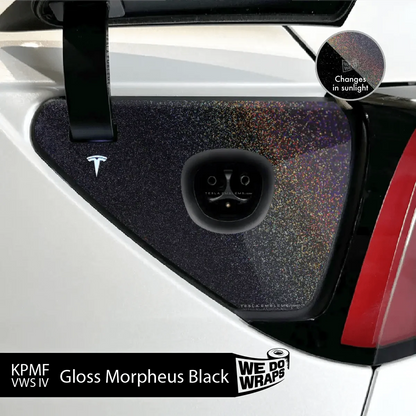 KPMF Gloss Morpheus Black Tesla Charge Port Wrap | Model 3