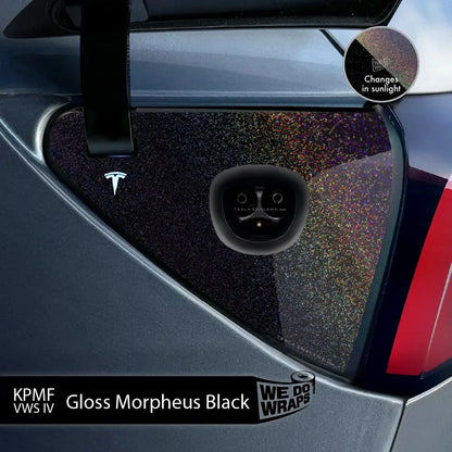 KPMF Gloss Morpheus Black Tesla Charge Port Wrap | Model 3
