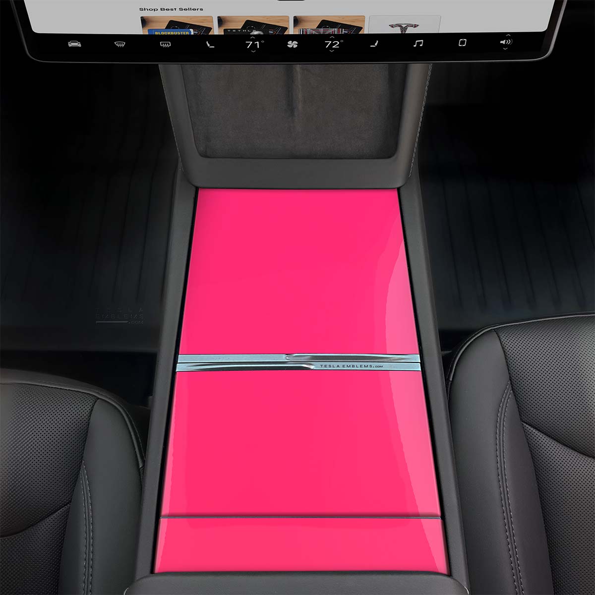 Avery Gloss Pool Party Pink | Tesla Center Console Wrap Kit | Model Y 2026