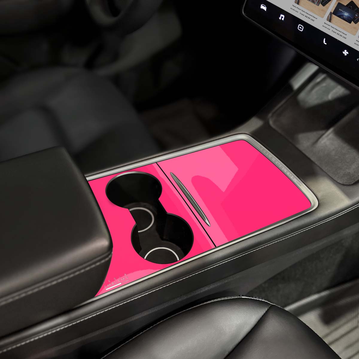 Avery Gloss Pool Party Pink | Tesla Center Console Wrap Kit | Model 3 '21-24