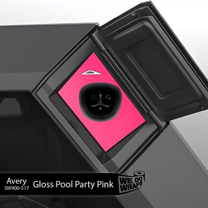 Avery Gloss Pool Party Pink Tesla Charge Port Wrap | Cybertruck