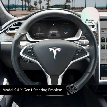 KPMF Matte Aurora Pearl Tesla Steering Wheel Wrap | Model S