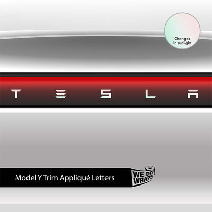 KPMF Matte Aurora Pearl Tesla Emblem Decals (Front + Back) | Model Y