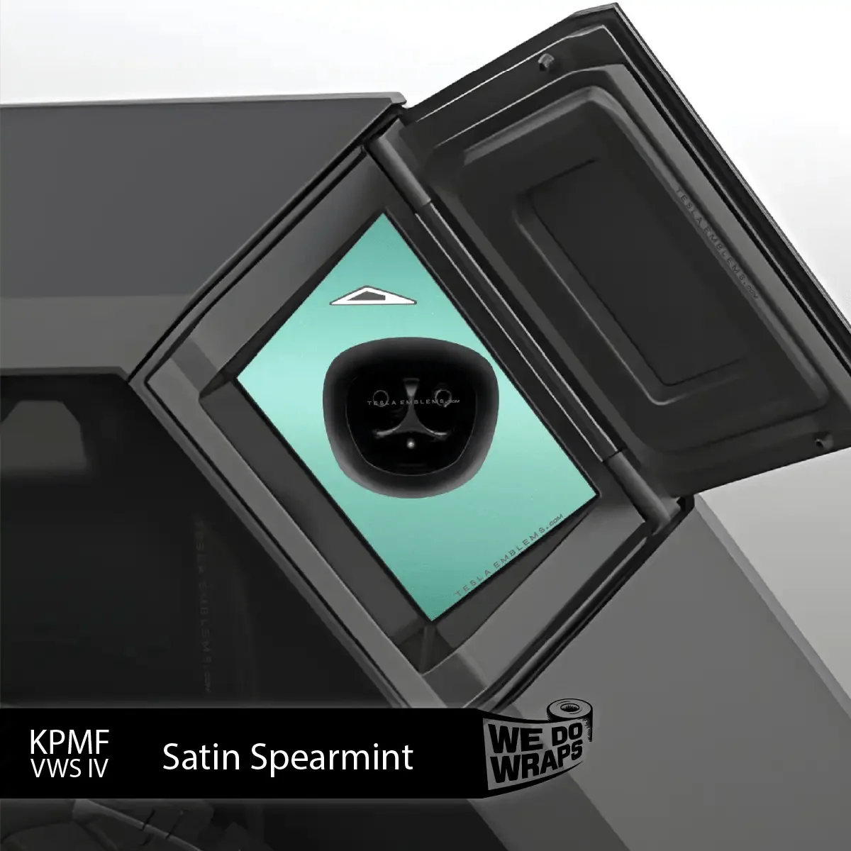 KPMF Satin Spearmint Tesla Charge Port Wrap | Cybertruck