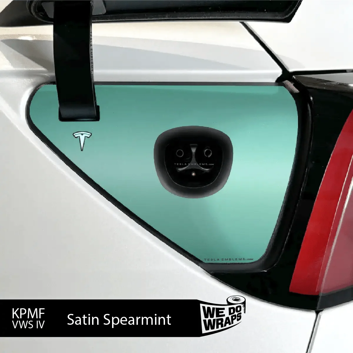 KPMF Satin Spearmint Tesla Charge Port Wrap | Model 3