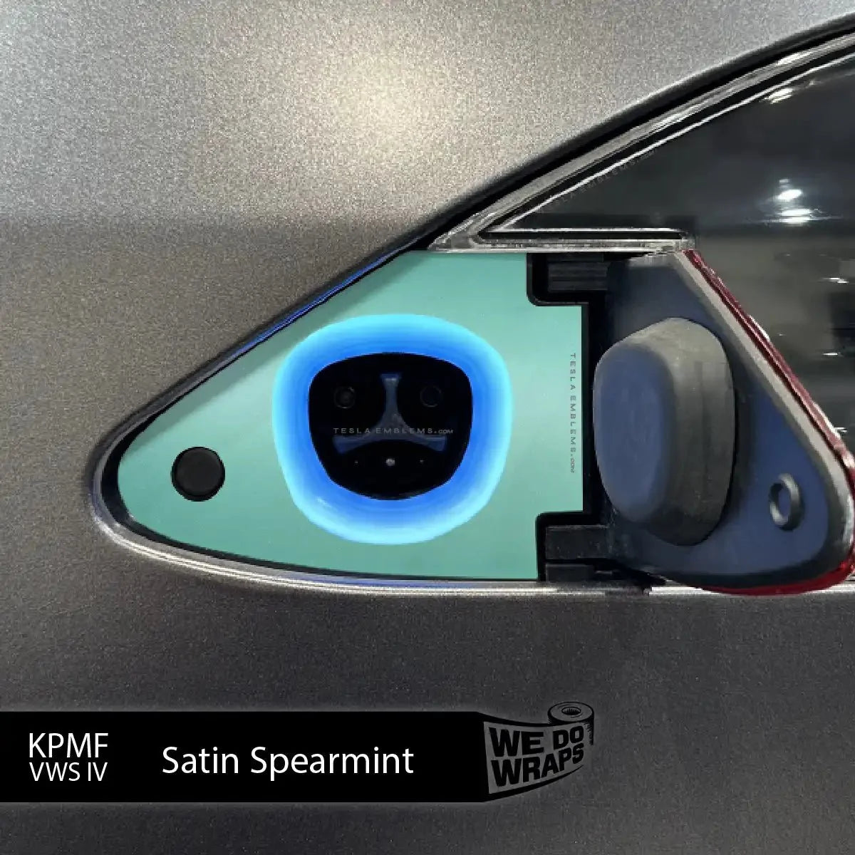 KPMF Satin Spearmint Tesla Charge Port Wrap | Model X