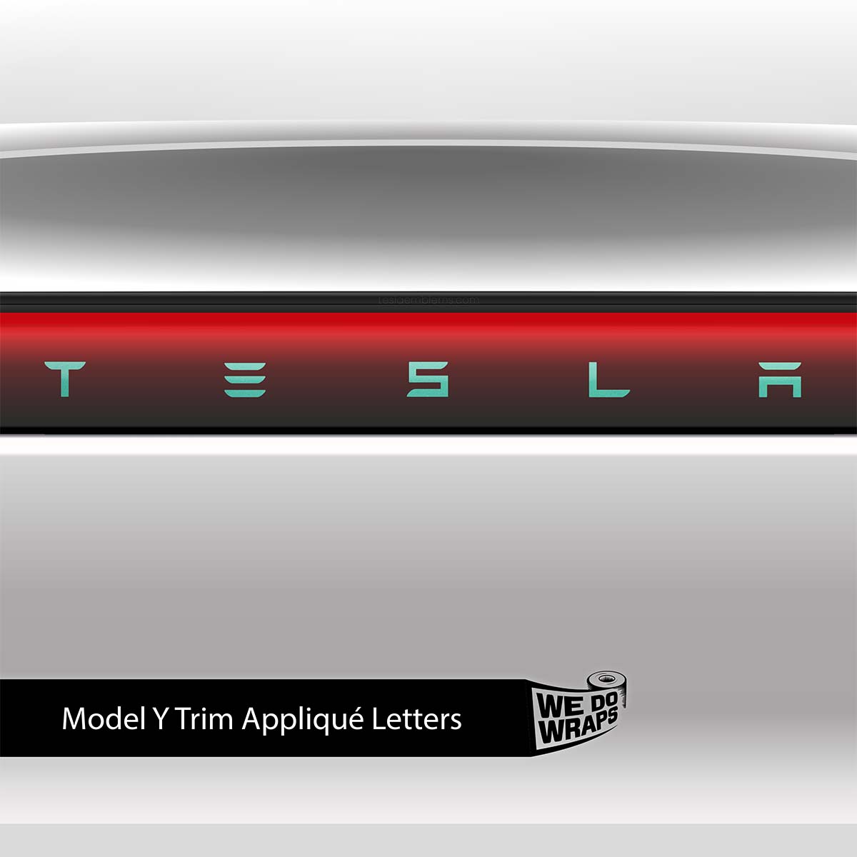 KPMF Satin Spearmint Tesla Emblem Decals (Front + Back) | Model Y