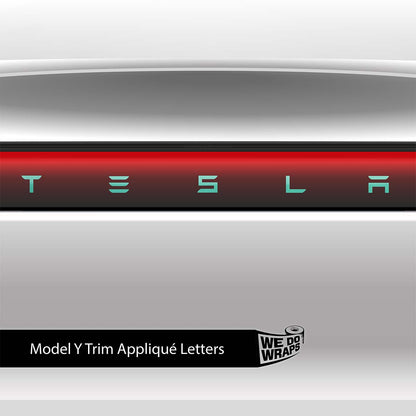 KPMF Satin Spearmint Tesla Emblem Decals (Front + Back) | Model Y