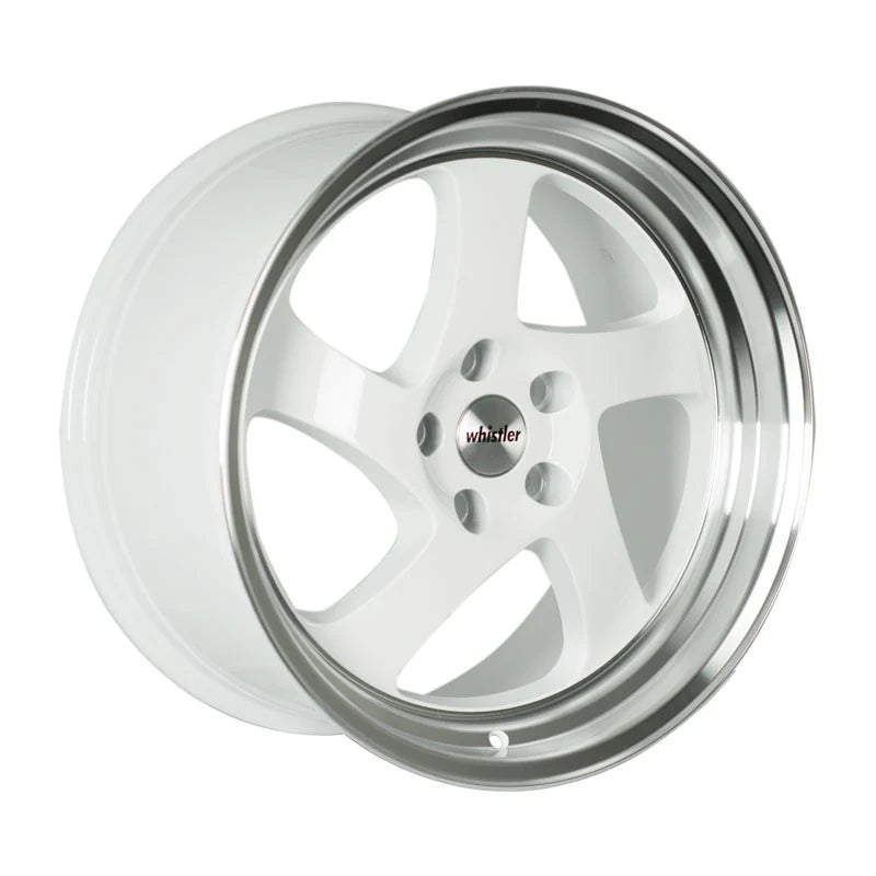 Whistler KR1 White Machined Lip Wheels – Set of 4