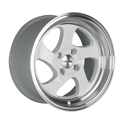 Whistler KR1 White Machined Lip Wheels – Set of 4