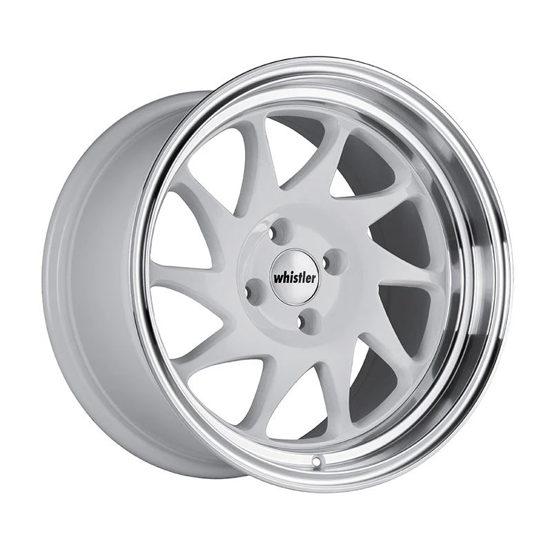 Whistler KR7 White / Machined Lip Wheels – Set of 4