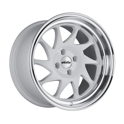Whistler KR7 White / Machined Lip Wheels – Set of 4