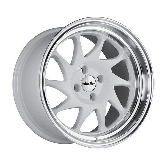 Whistler KR7 White / Machined Lip Wheels – Set of 4