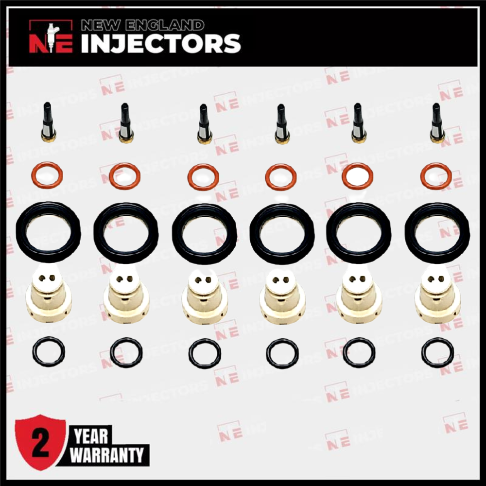 Toyota 3.4 V6 5VZFE Fuel Injector Rebuild Kit O-Rings Seals Filters Pintle Caps