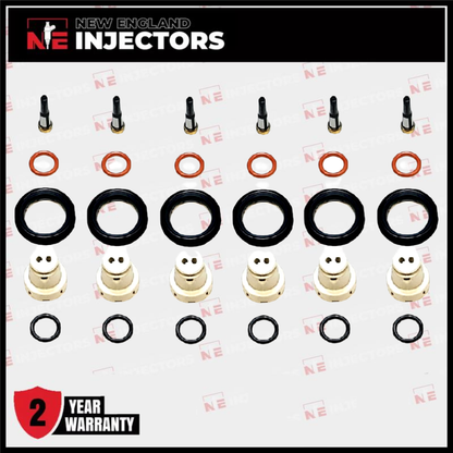 Toyota 3.4 V6 5VZFE Fuel Injector Rebuild Kit O-Rings Seals Filters Pintle Caps
