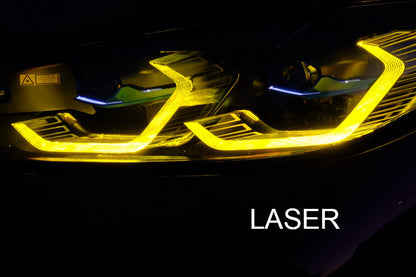iCBL RGBW DRL LEDs with the heat sink CSL Headlight DRL Module - BMW G80 M3 & G82 / G83 M4 Laserlight Daylight Headlight 9851048 9851047