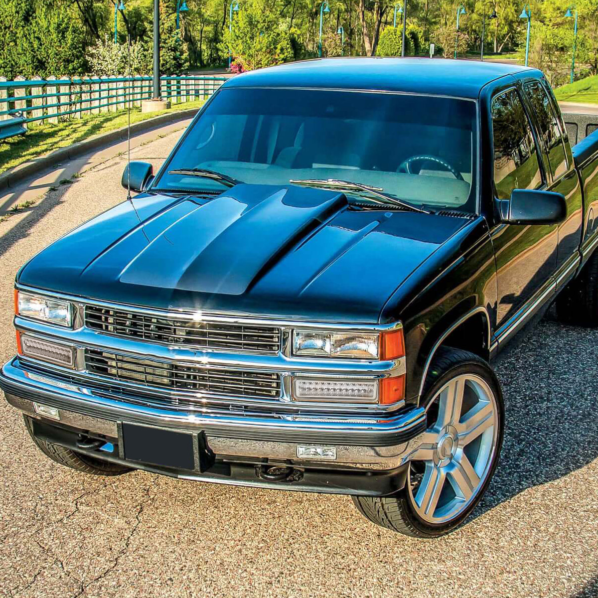 1988-1998 Chevrolet C/K Blazer/Tahoe/Silverado GMC Sierra/Yukon LED Bumper Lights (Chrome Housing/Clear Lens)