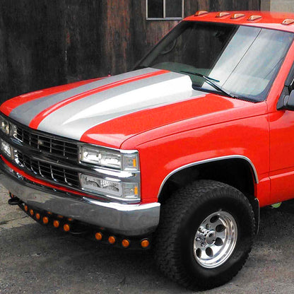 1988-1998 Chevrolet/GMC C10 C/K LED Strip Bumper Corner Signal Lights (Chrome Housing/Clear Lens)