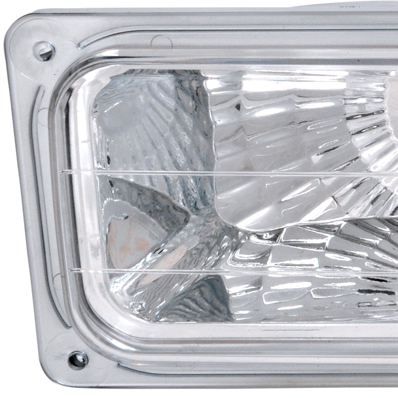 1988-1999 Chevrolet C/K C10/Suburban/Silverado/Tahoe GMC Sierra/Yukon Bumper Lights (Chrome Housing/Clear Lens)