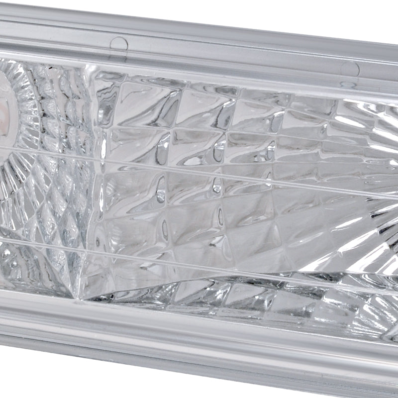 1988-1999 Chevrolet C/K C10/Suburban/Silverado/Tahoe GMC Sierra/Yukon Bumper Lights (Chrome Housing/Clear Lens)