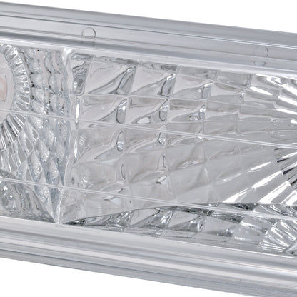 1988-1999 Chevrolet C/K C10/Suburban/Silverado/Tahoe GMC Sierra/Yukon Bumper Lights (Chrome Housing/Clear Lens)
