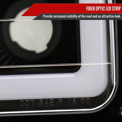 1988-1998 Chevrolet/GMC C10 C/K LED Strip Bumper Corner Signal Lights (Matte Black Housing/Clear Lens)