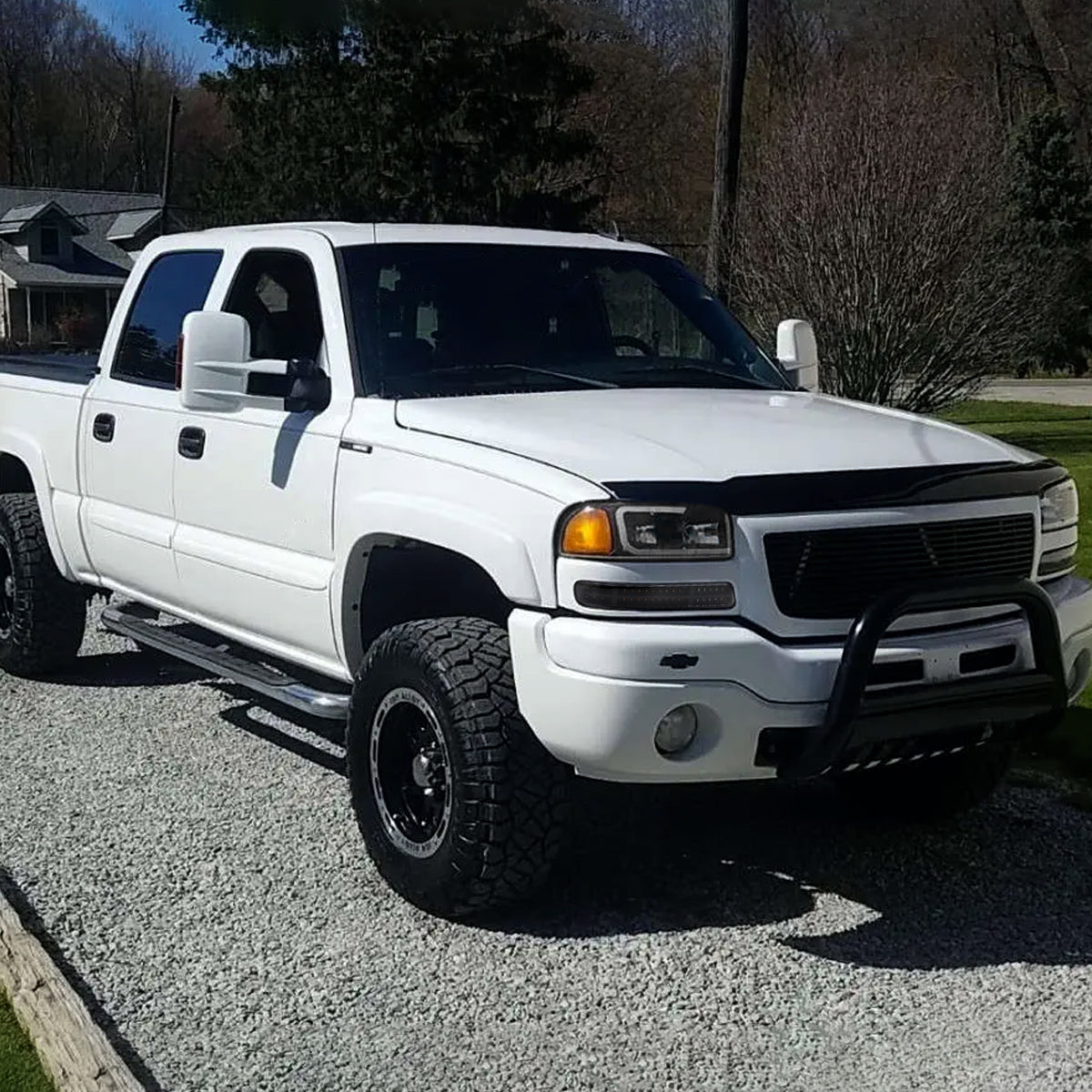 1999-2007 GMC Sierra/Yukon/Yukon XL Bumper Lights w/ Sequential Turn Signal Lights (Matte Black Housing/Clear Lens)
