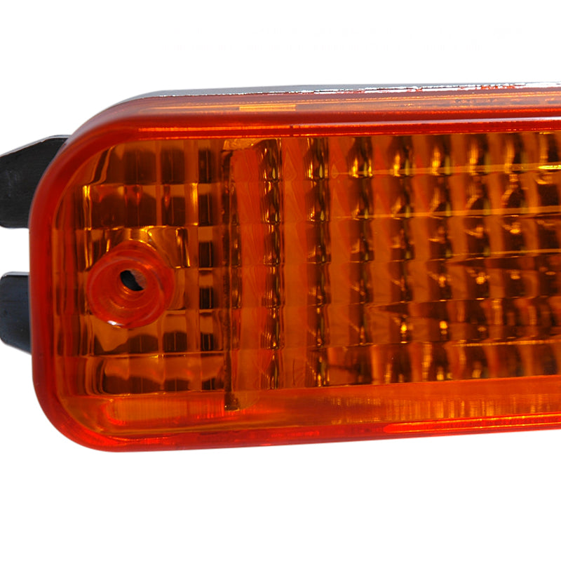 1990-1991 Acura Integra Bumper Lights (Chrome Housing/Amber Lens)