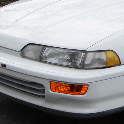 1990-1991 Acura Integra Bumper Lights (Chrome Housing/Amber Lens)