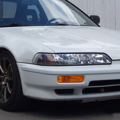 1990-1991 Acura Integra Bumper Lights (Chrome Housing/Amber Lens)
