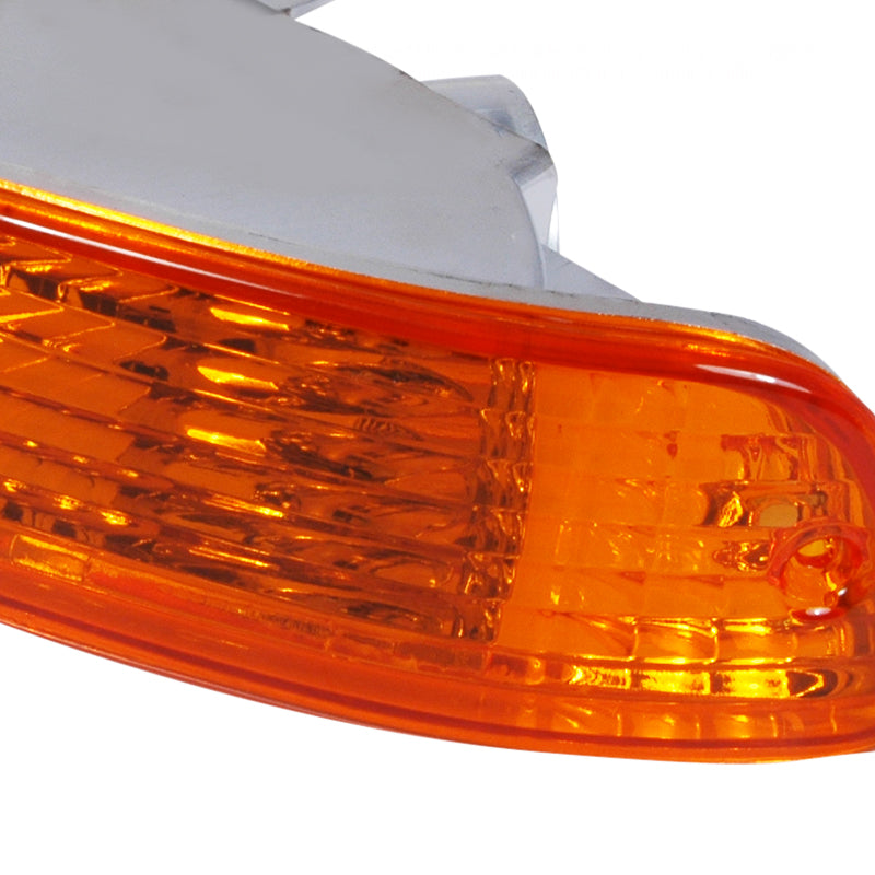 1992-1993 Acura Integra Bumper Lights (Chrome Housing/Amber Lens)