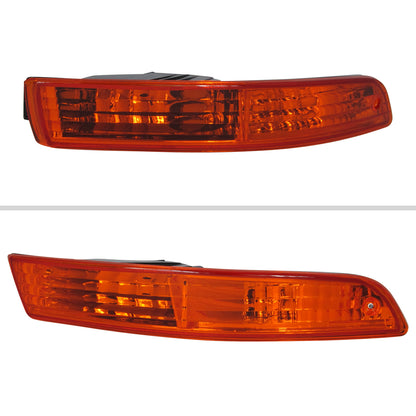 1994-1997 Accura Integra Bumper Lights (Chrome Housing/Amber Lens)
