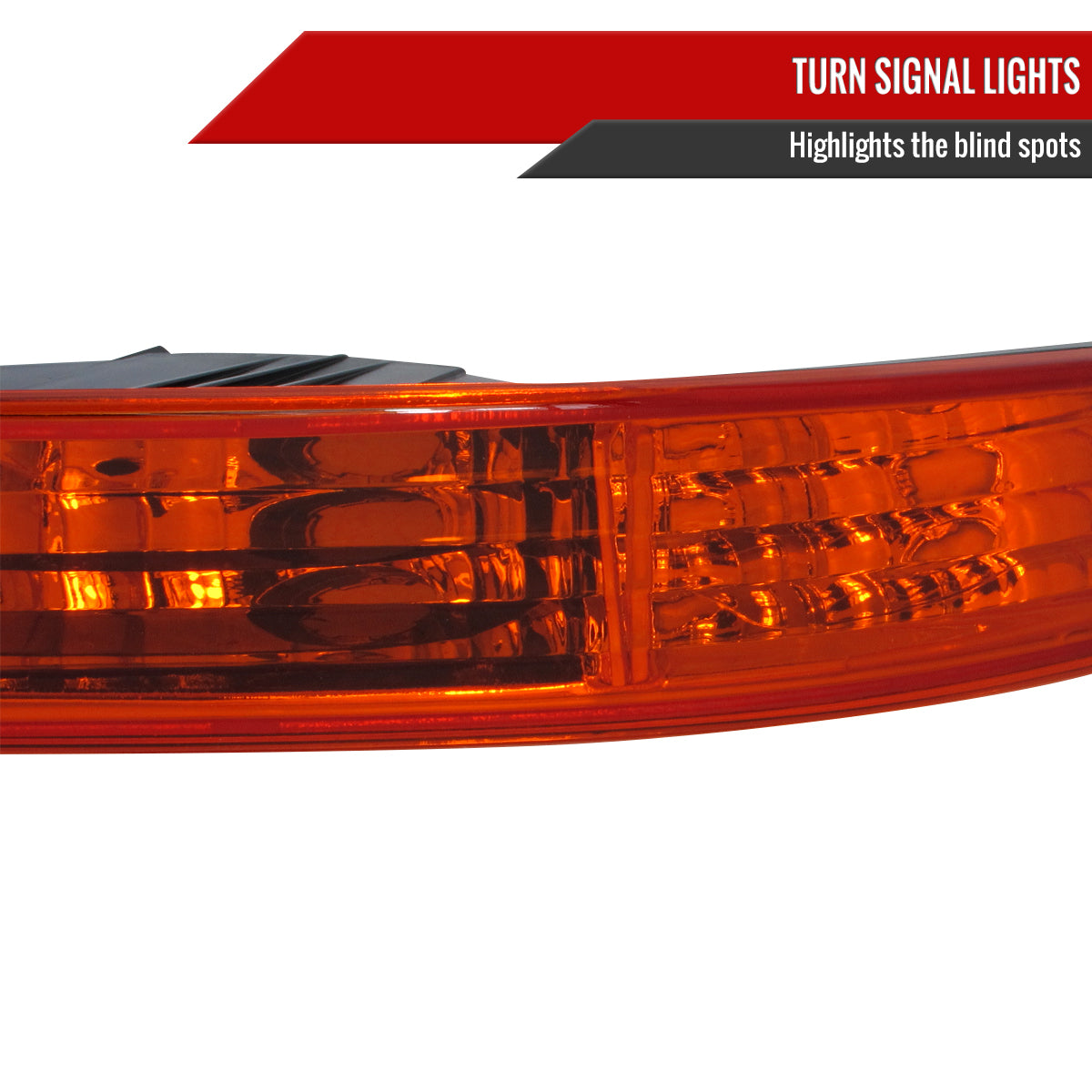 1994-1997 Accura Integra Bumper Lights (Chrome Housing/Amber Lens)