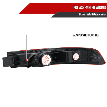 1994-1997 Accura Integra Bumper Lights (Chrome Housing/Amber Lens)