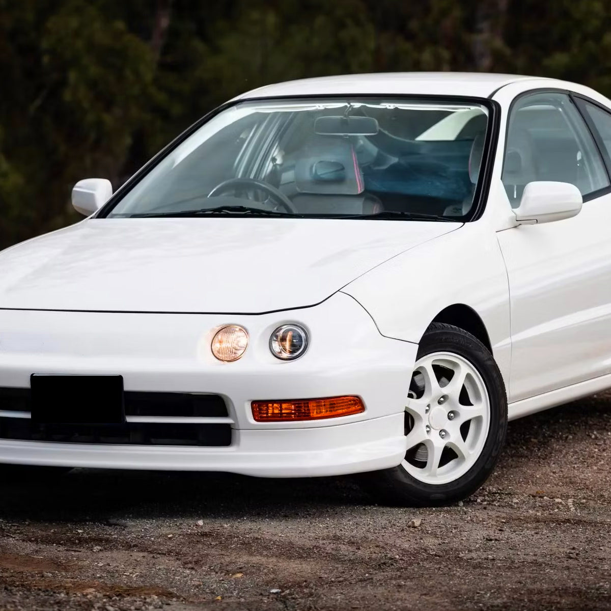 1994-1997 Accura Integra Bumper Lights (Chrome Housing/Amber Lens)
