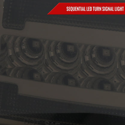 1997-2006 Jeep Wrangler Front Bumper LED Turn Signal Lights (Chrome Housing / Smoked Lens)