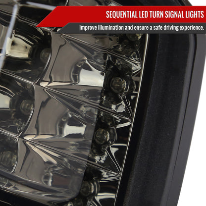 2015-2021 Subaru WRX / 2015-2017 WRX STI Sequential Front Bumper LED Turn Signal Lights (Chrome Housing/Smoked Lens)