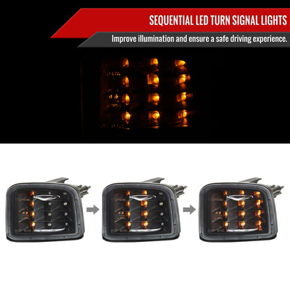 2015-2021 Subaru WRX / 2015-2017 WRX STI Sequential Front Bumper LED Turn Signal Lights (Matte Black Housing/Clear Lens)