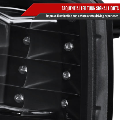 2015-2021 Subaru WRX / 2015-2017 WRX STI Sequential Front Bumper LED Turn Signal Lights (Matte Black Housing/Clear Lens)