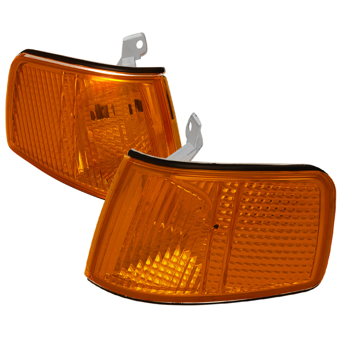 1990-1991 Honda CRX Corner Lights (Chrome Housing/Amber Lens)
