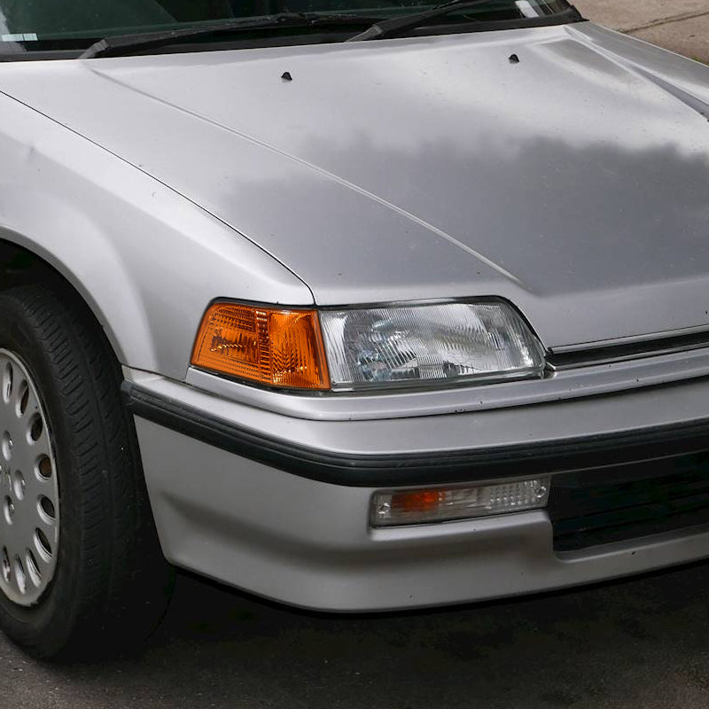 1990-1991 Honda Civic 2/3DR Corner Lights (Chrome Housing/Amber Lens)