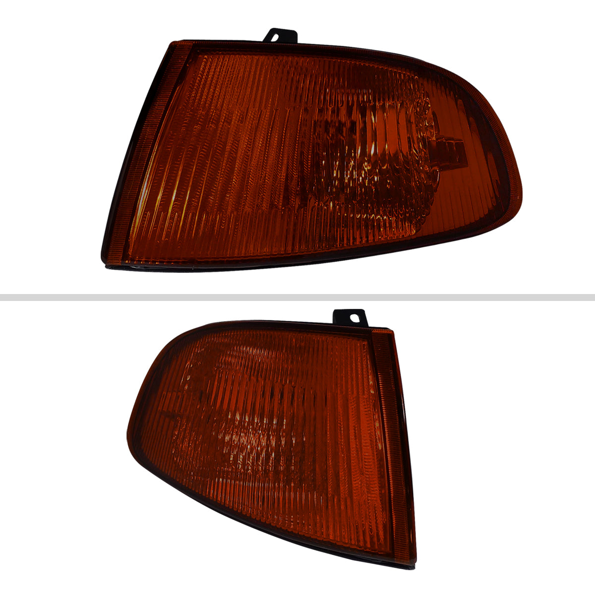 1992-1995 Honda Civic 2/3DR Corner Lights (Chrome Housing/Amber Smoked Lens)