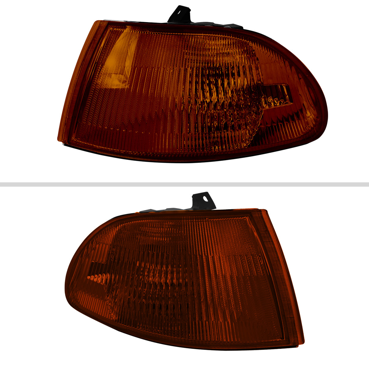 1992-1995 Honda Civic Sedan Corner Lights (Chrome Housing/Amber Smoked Lens)