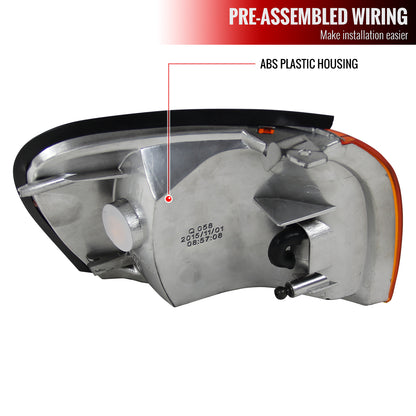 1995-2001 Subaru Impreza Corner Lights (Chrome Housing/Amber Smoked Lens)