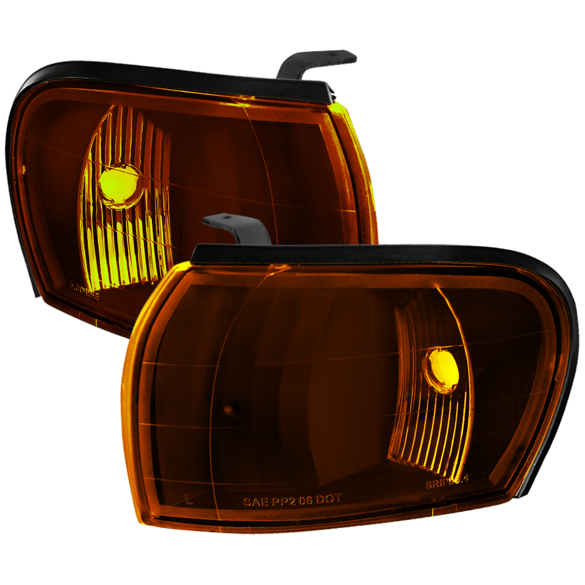 1995-2001 Subaru Impreza Corner Lights (Chrome Housing/Amber Smoked Lens)